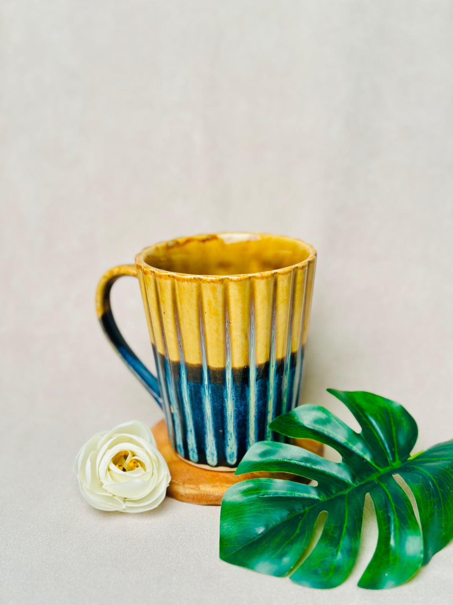 Mustard & Blue Ombre Mug