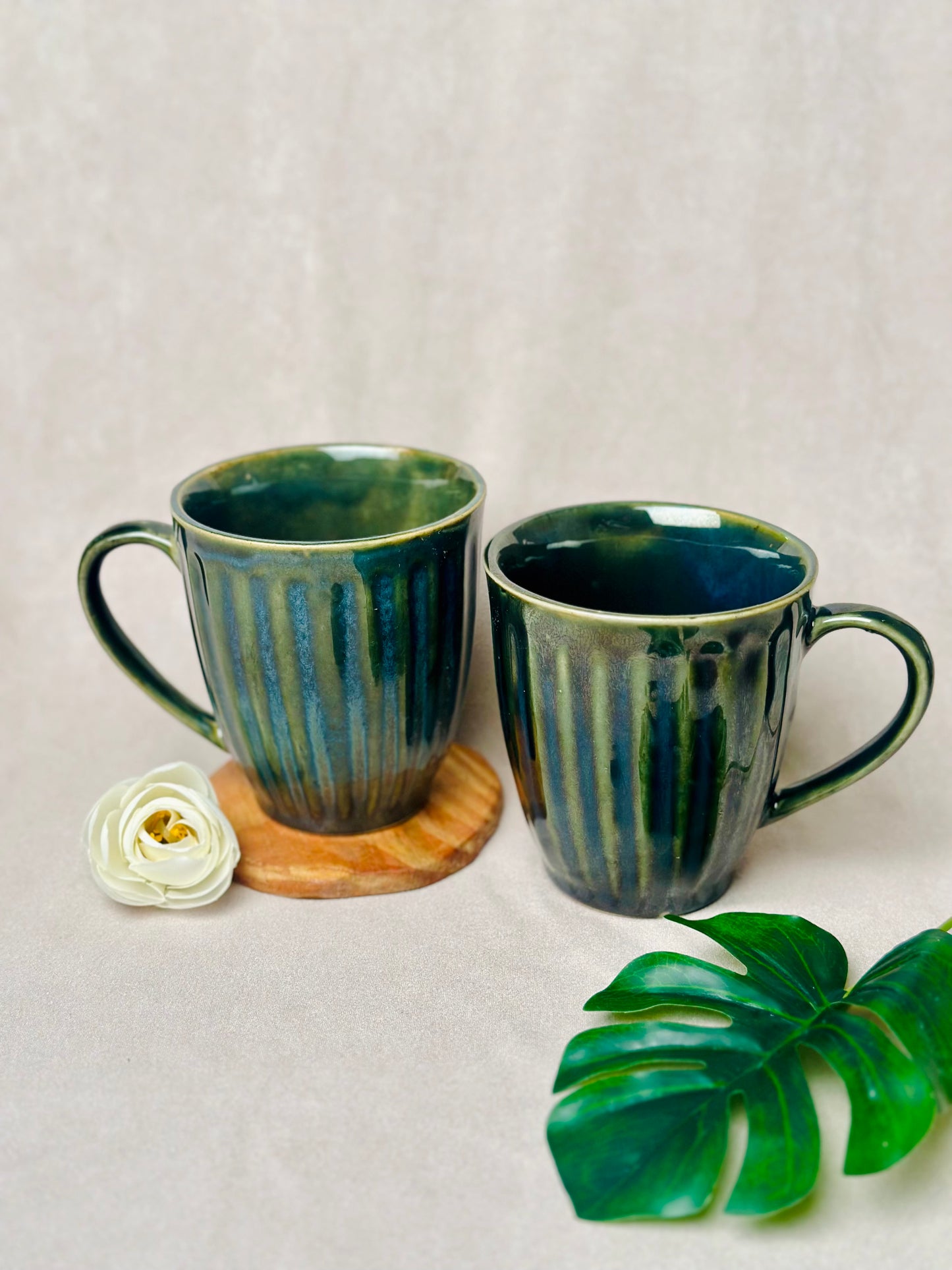 Olive Green Happy Mug