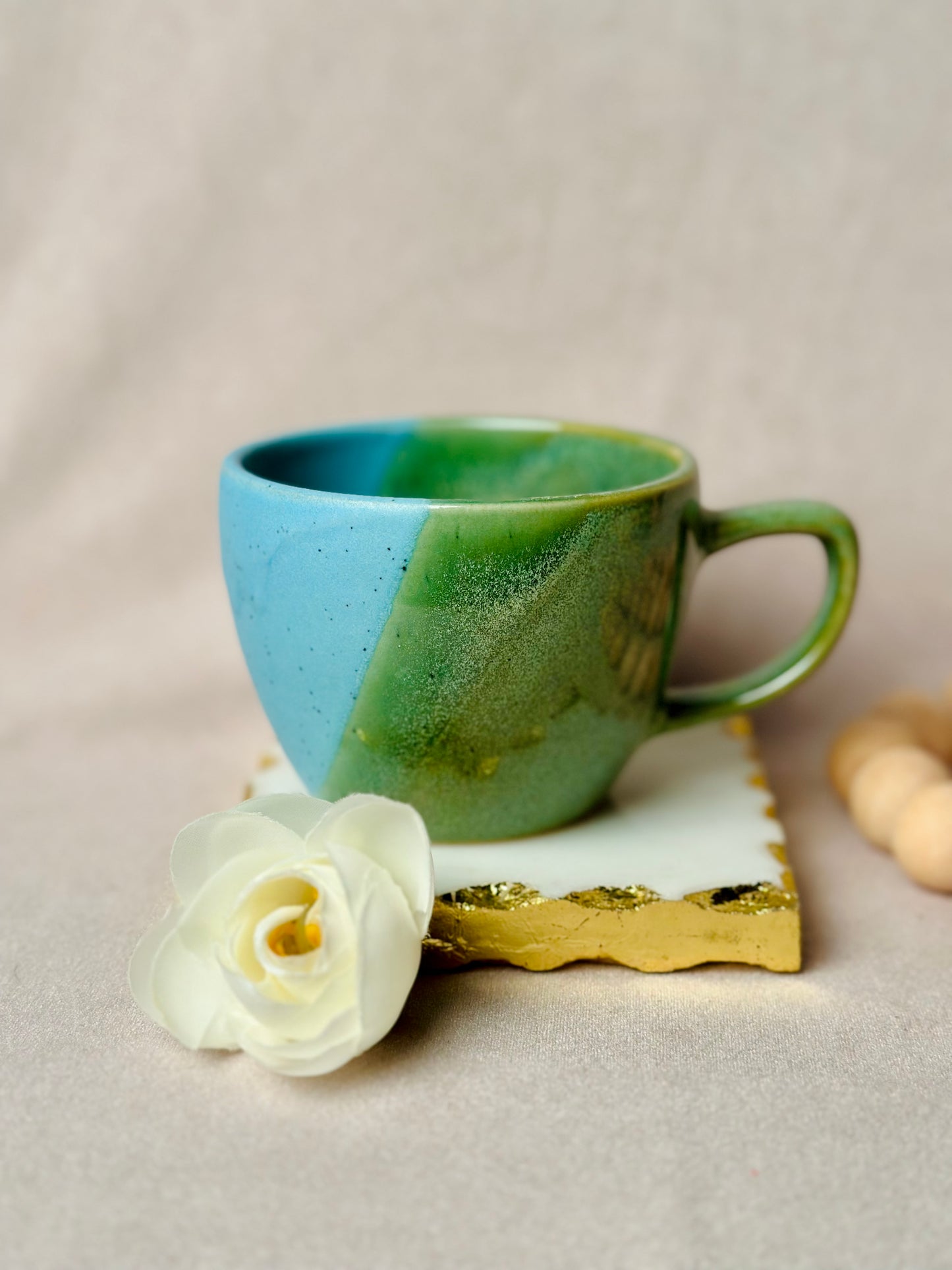 Demitasse Espresso Cups - Blue and Green