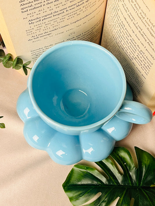 Blue Bubble Cup & Saucer Set