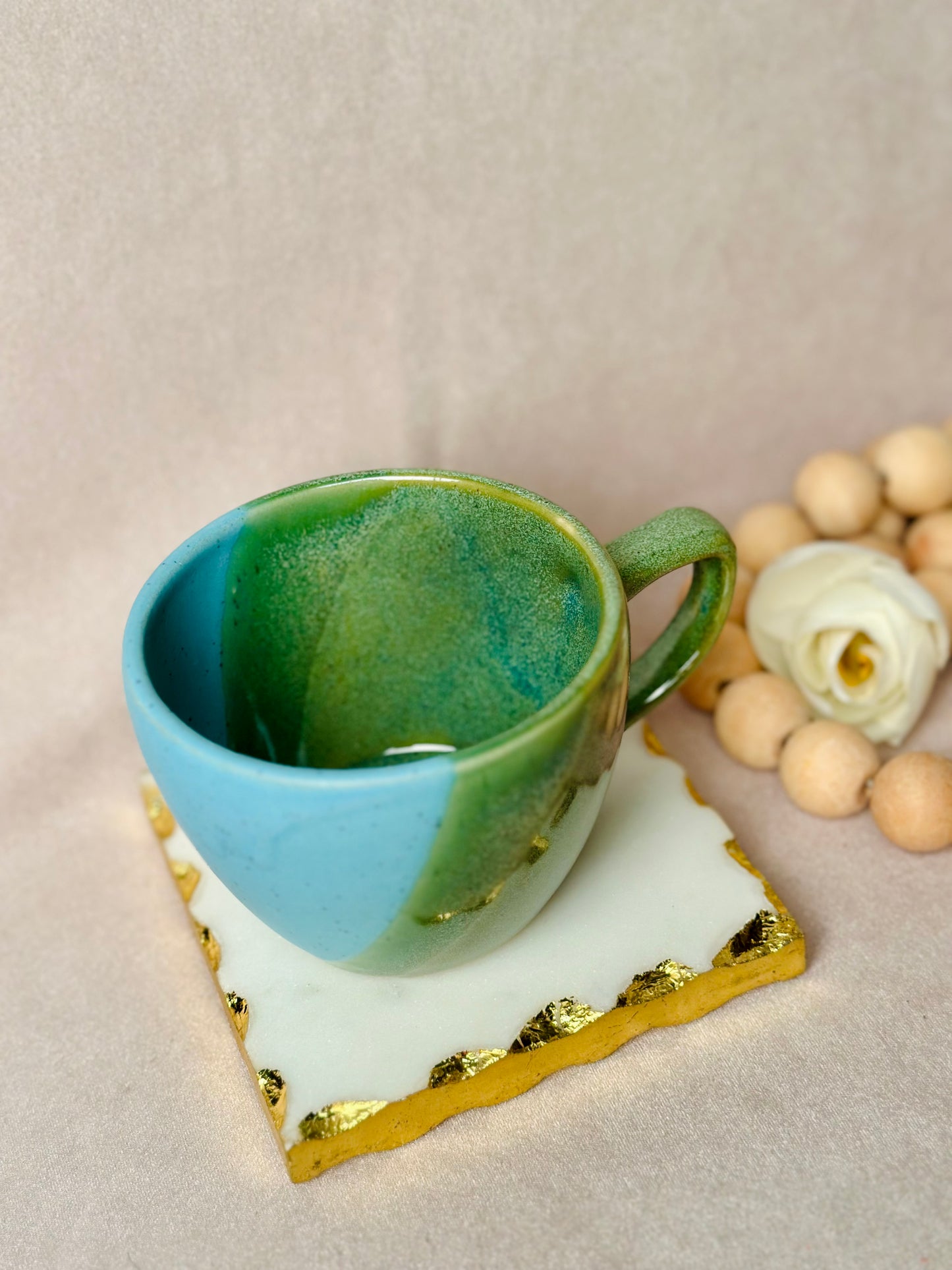 Demitasse Espresso Cups - Blue and Green