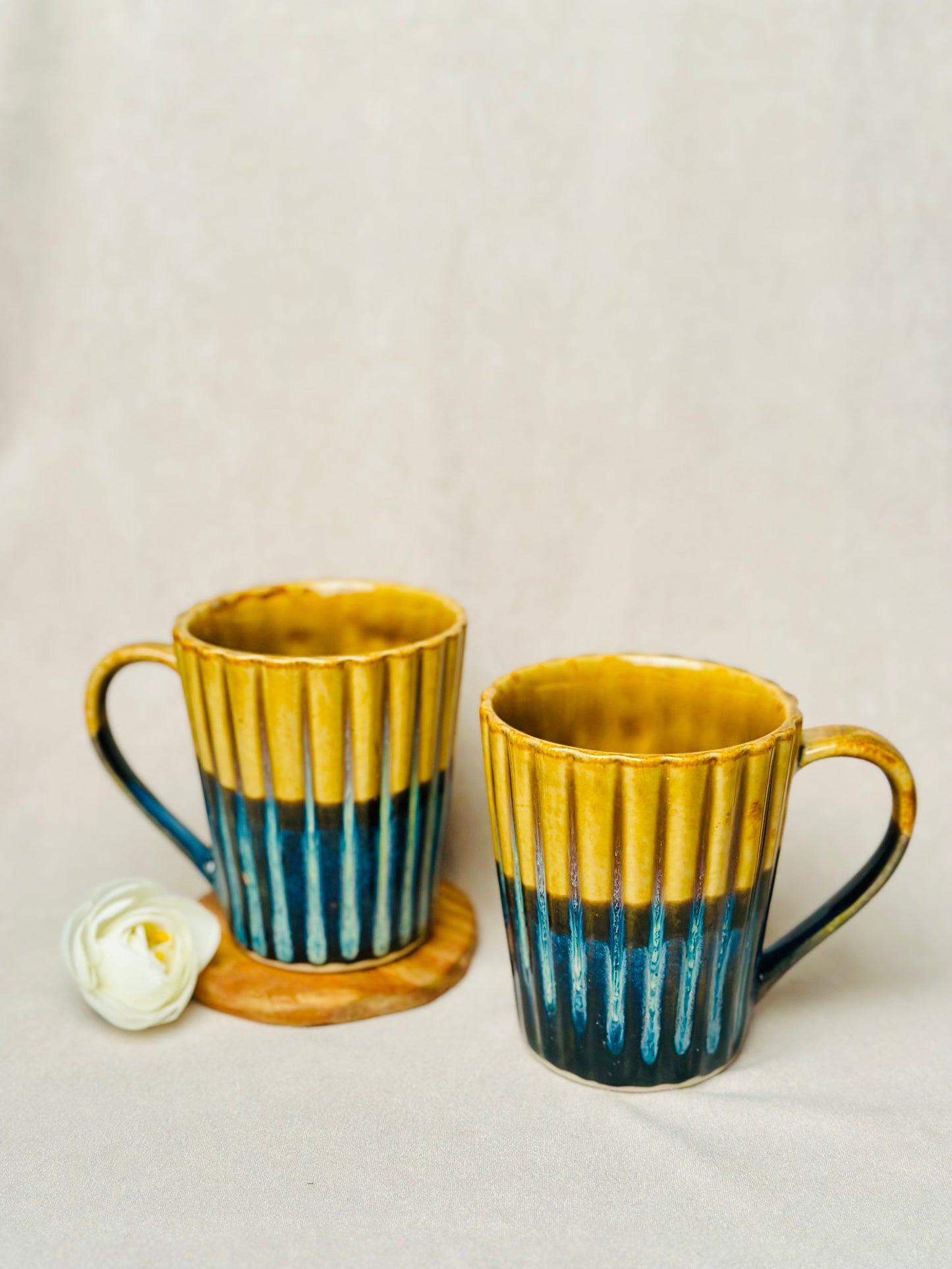 Mustard & Blue Ombre Mug