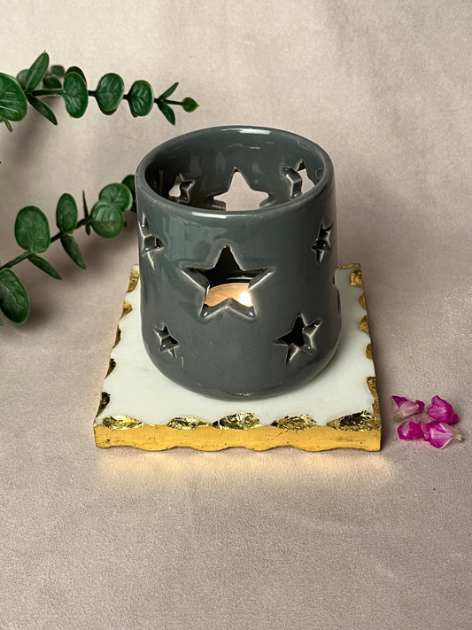 All Stars Grey Tealight Holder